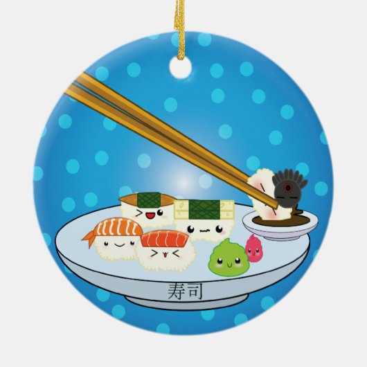 Sushi Platter DBL Sided Ornament (Hinten)