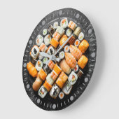 Sushi Platter Große Wanduhr (Winkel)