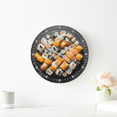 Sushi Platter Große Wanduhr (Zuhause)