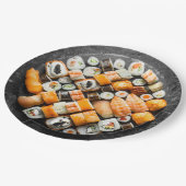 Sushi Platter Pappteller (Schrägansicht)