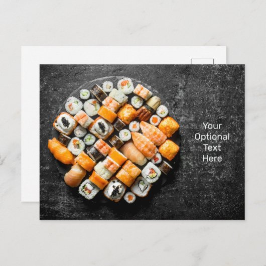 Sushi Platter Postcard Postkarte (Vorne/Hinten)