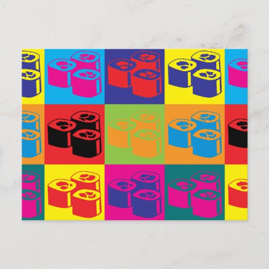 Sushi Pop Art Postkarte (Vorderseite)