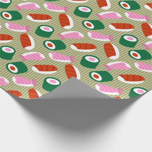 Sushi-Pop-Kunst Geschenkpapier (Ecke)