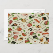 Sushi Postkarte (Vorne/Hinten)