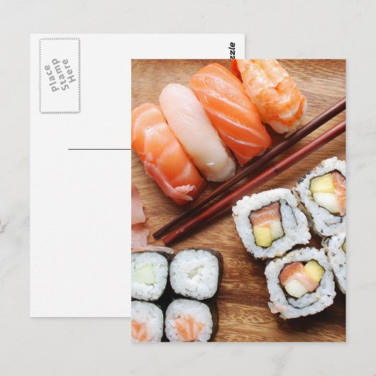 Sushi Postkarte (Vorne/Hinten)
