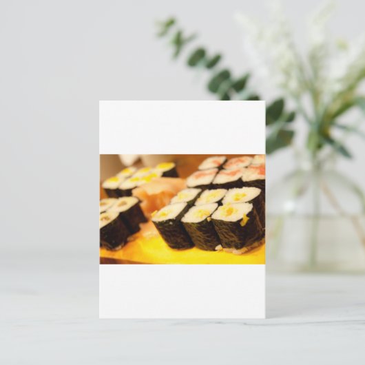 Sushi. Postkarte (Stehend Vorderseite)