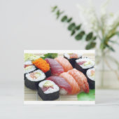 Sushi Postkarte (Stehend Vorderseite)