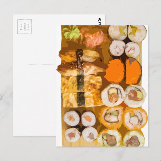 Sushi Postkarte (Vorne/Hinten)