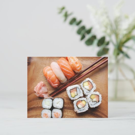 Sushi Postkarte (Stehend Vorderseite)