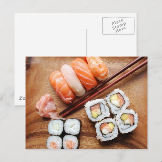 Sushi Postkarte (Vorne/Hinten)