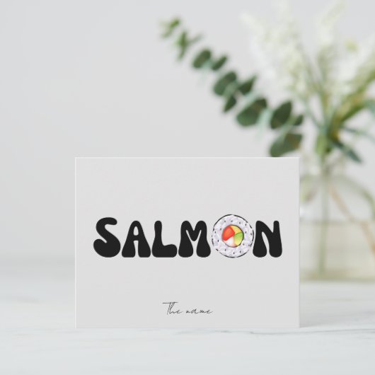 Sushi Postkarte (Stehend Vorderseite)