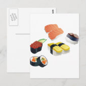 Sushi Postkarte (Vorne/Hinten)