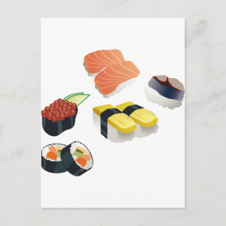 Sushi Postkarte