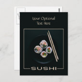 Sushi-Postkarte Postkarte (Vorne/Hinten)