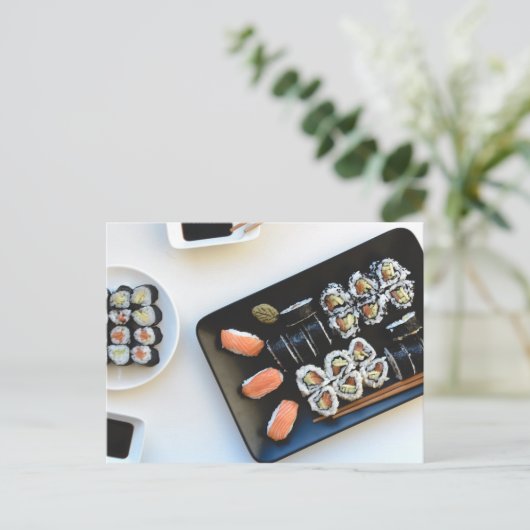 Sushi-Postkarte Postkarte (Stehend Vorderseite)