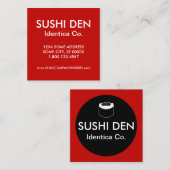 Sushi Quadratische Visitenkarte (Vorne/Hinten)