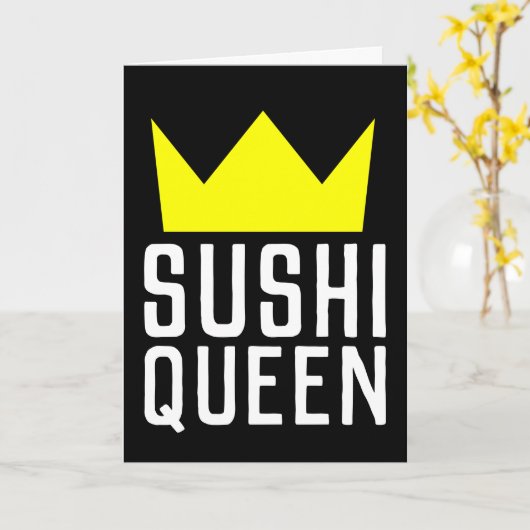 SUSHI QUEEN BIRTHDAY, GEEIGNET FÜR FRAMING CARD KARTE (Gelbe Blume)