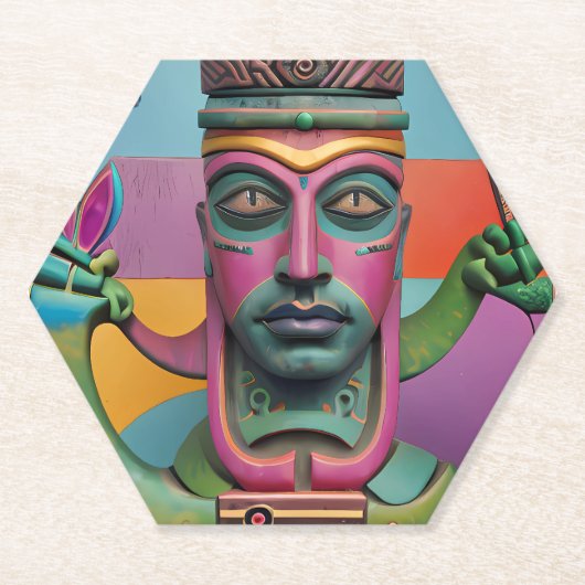 Sushi Radio Tiki Man Untersetzer (Vorderseite)