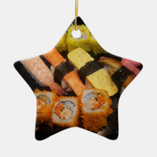 Sushi Raw Food Japanisches Essen Köstlich Serviere Keramik Ornament