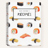 Sushi Recipe Book Notizblock (Vorderseite)