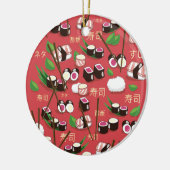 Sushi Red Keramik Ornament (Links)