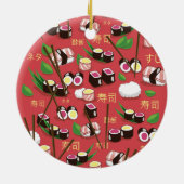 Sushi Red Keramik Ornament (Hinten)