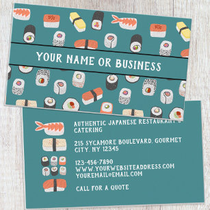 Sushi Restaurant Business Card Visitenkarte