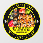 Sushi Restaurant Große Front individuell anpassen Fensteraufkleber (Blatt)