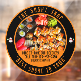 Sushi Restaurant Große Front individuell anpassen Fensteraufkleber