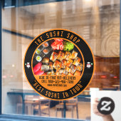 Sushi Restaurant Große Front individuell anpassen Fensteraufkleber (Café-Fenster)