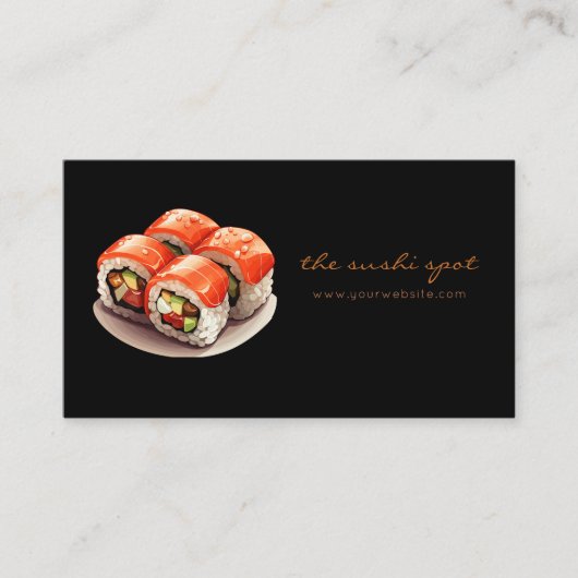 Sushi Restaurant Sushi Koch Business Card Visitenkarte (Vorderseite)