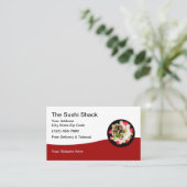 Sushi-Restaurant und japanische Küche Visitenkarte (Stehend Vorderseite)