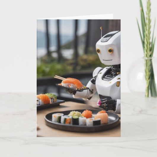 Sushi-Roboter Karte (Vorderseite)