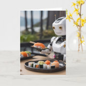 Sushi-Roboter Karte (Gelbe Blume)