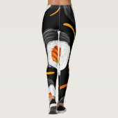 Sushi Roll Athletic Yoga Leggings (Rückseite)