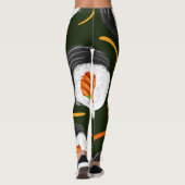 Sushi Roll Athletic Yoga Leggings (Rückseite)