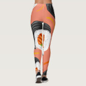 Sushi Roll Athletic Yoga Leggings (Rückseite)