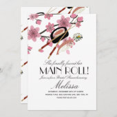 Sushi Roll Chopsticks Japan Tree Brautparty Einladung (Vorne/Hinten)