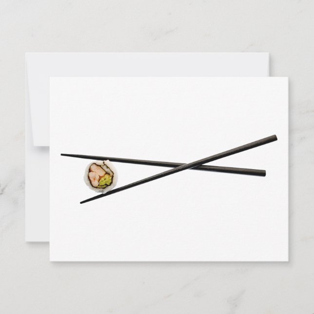 Sushi Roll & Chopsticks - Maßgeschneiderte Vorlage (Vorderseite)