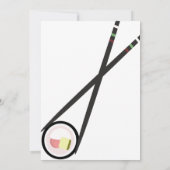 Sushi Roll Chopsticks Saki Brautparty Einladung (Rückseite)
