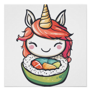 Sushi Roll Einhorn (1) Poster