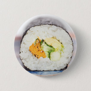 Sushi roll Fisch und Reis Button