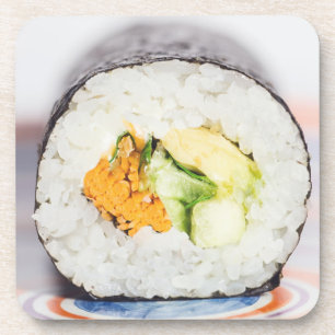 Sushi roll Fisch und Reis Getränkeuntersetzer