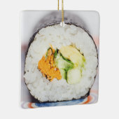 Sushi roll Fisch und Reis Keramikornament (Rechts)