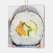 Sushi roll Fisch und Reis Keramikornament (Links)