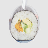 Sushi roll Fisch und Reis Ornament (Vorderseite)