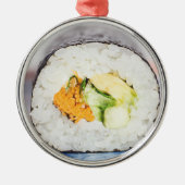 Sushi roll Fisch und Reis Ornament Aus Metall (Vorne)