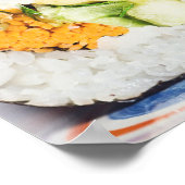 Sushi roll Fisch und Reis Poster (Ecke)