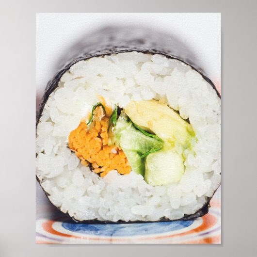 Sushi roll Fisch und Reis Poster (Vorne)