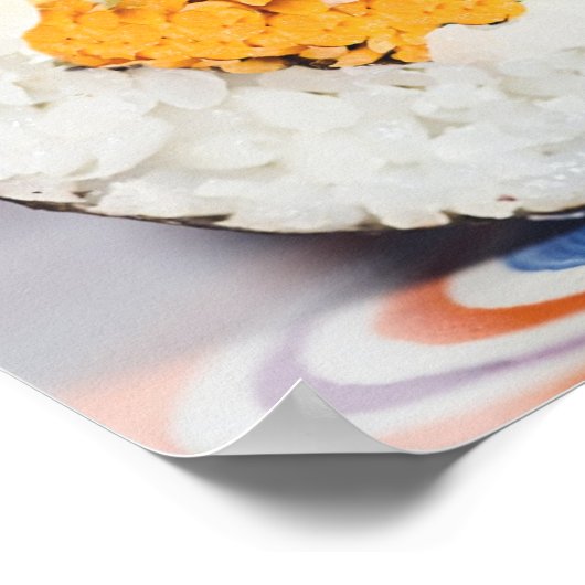 Sushi roll Fisch und Reis Poster (Ecke)
